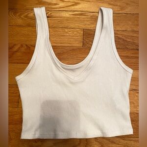 Garage White Cropped Tank Top